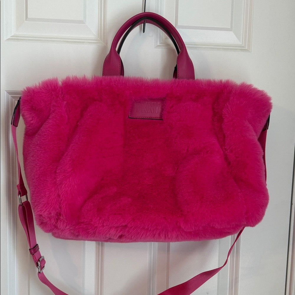 DKNY Fuzzy Pink Handbag